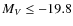 $M_V \leq - 19.8$