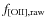 $f_{\rm [OII],raw}$