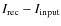$I_{\rm rec} - I_{\rm input}$