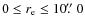 $0 \leq r_{\rm e} \leq 10\hbox{$.\!\!^{\prime\prime}$ }0$