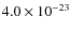 $4.0\times10^{-23}$