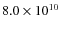 $8.0\times10^{10}$