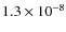 $1.3\times10^{-8}$