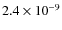 $2.4\times10^{-9}$