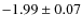 $-1.99\pm 0.07$