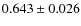 $0.643\pm0.026$