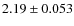 $2.19\pm0.053$