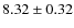 $8.32\pm0.32$