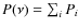 $P(\nu)=\sum_i P_i$