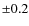 $\pm0.2$