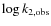 $\log k_{\rm 2,obs}$