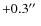 $+0.3\hbox{$^{\prime\prime}$ }$