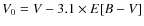 $V_{0}=V-3.1\times E[B-V]$