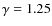 $\gamma =1.25$