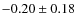 $-0.20\pm0.18$