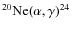 $^{20}{\rm Ne}(\alpha,\gamma)^{24}$