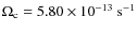 $\Omega_{\rm c}= 5.80 \times 10^{-13}~\rm s^{-1}$