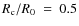 $R_{\rm c}/R_0~=~0.5$