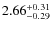 $2.66^{\rm +0.31}_{-0.29}$