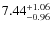 $7.44^{\rm +1.06}_{-0.96}$