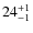$24^{\rm +1}_{-1}$