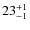 $23^{\rm +1}_{-1}$