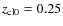 $z_{\rm cl0}=0.25$
