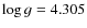 $\log g =4.305$