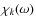 $\chi_k(\omega)$