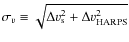 $\sigma _v \equiv \sqrt { \Delta v_{\rm s}^2 + \Delta v_{\rm HARPS}^2}$