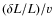 $(\delta L/L) / v$