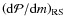 $\left ( { {{\rm d} {\cal P}} / {{\rm d} m}} \right)_{\rm RS}$