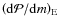$\left ( { {{\rm d} {\cal P}} / {{\rm d} m}} \right )_{\rm E} $