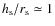 $h_{\rm s}/r_{\rm s} \simeq 1$