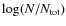 $\log(N/N_{{\rm tot}})$