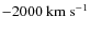 $-2000~{\rm km~s^{-1}}$