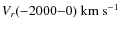 $V_{r} (-2000{-}0)~{\rm km~s^{-1}} $