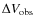 $\Delta V_{\rm obs}$