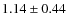 $1.14 \pm 0.44$