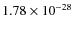 $1.78\times10^{-28}$