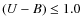 $(U-B) \leq 1.0 $