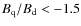 $B_{\rm q}/B_{\rm d}<-1.5$
