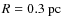 $R=0.3~{\rm pc}$