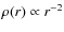 $\rho(r) \propto r^{-2}$