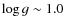 $\log g \sim1.0$