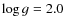$\log g = 2.0$