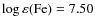 $\rm { \log\varepsilon(Fe)=7.50}$