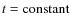 $t={\rm constant}$