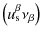 $\displaystyle \left(u_{{\rm s}}^{\beta} \nu_{\beta} \right)$