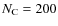 $N_{\rm C}=200$